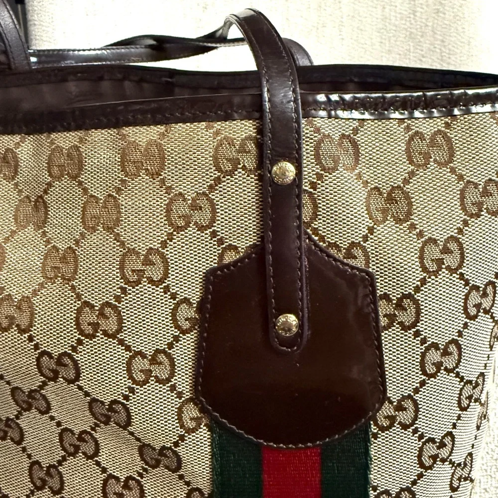 Authentic Gucci GG Canvas Jolicoeur Tote bag